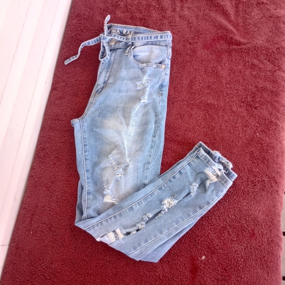 Gemma Rae distressed high rise jeans size 1 - Picture 1 of 12